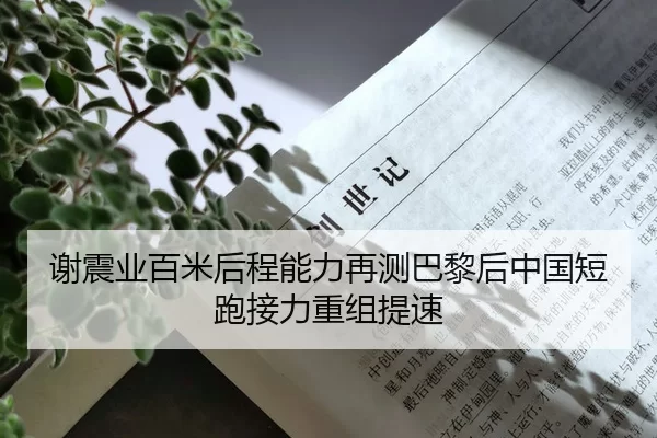 谢震业百米后程能力再测巴黎后中国短跑接力重组提速